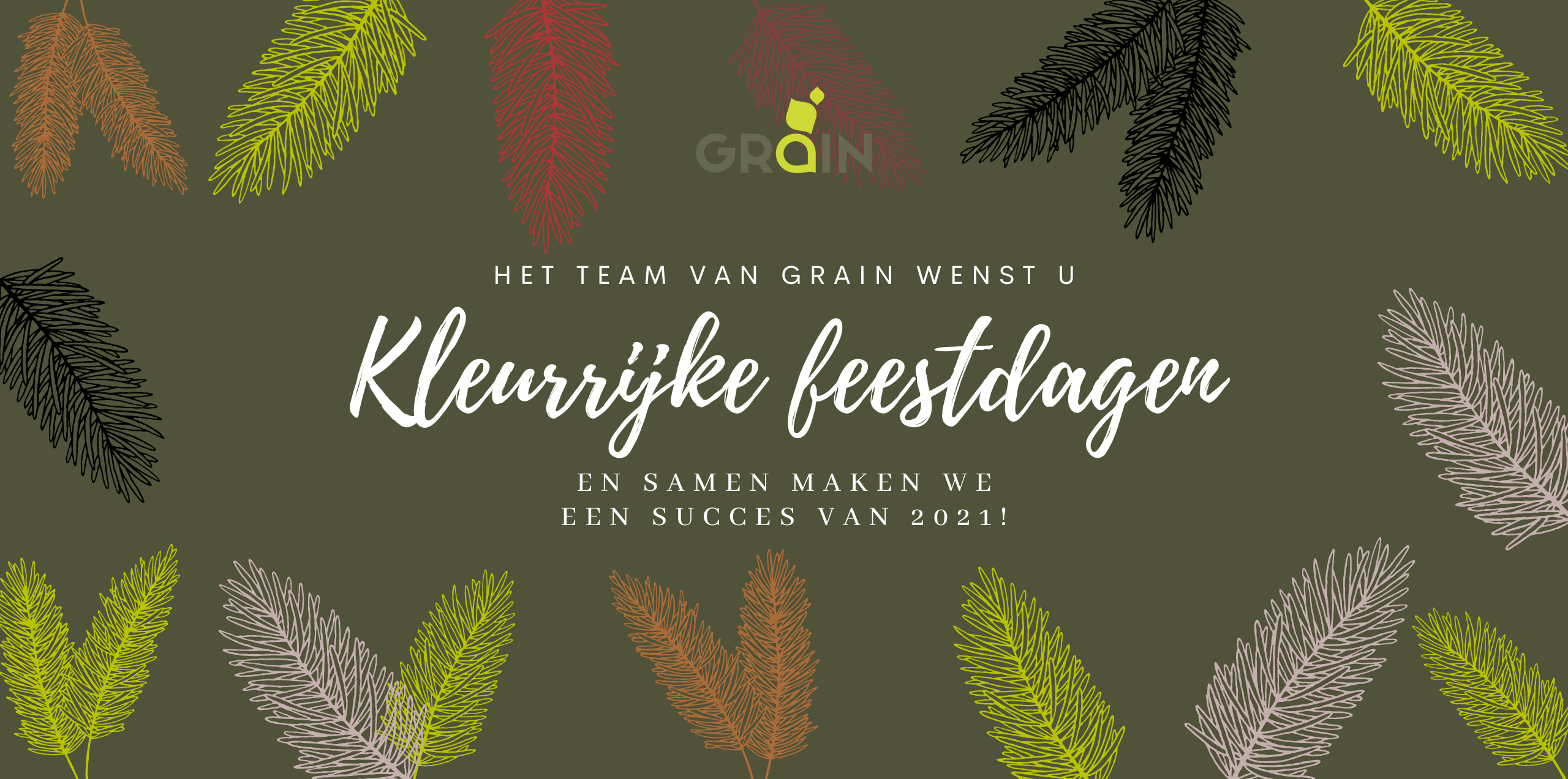 Het team van Grain wenst u kleurrijke feestdagen, en samen maken we een succes van 2021!