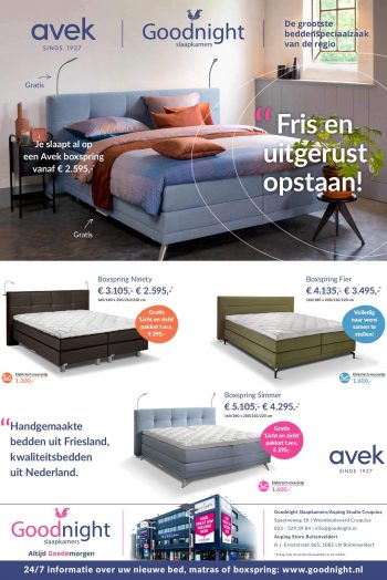 paginagrote advertentie voor goodnight slaapkamers